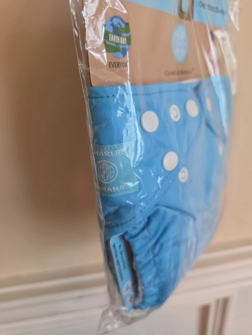 Charlie Banana Reusable One Size Diaper Cover - Blue NIP